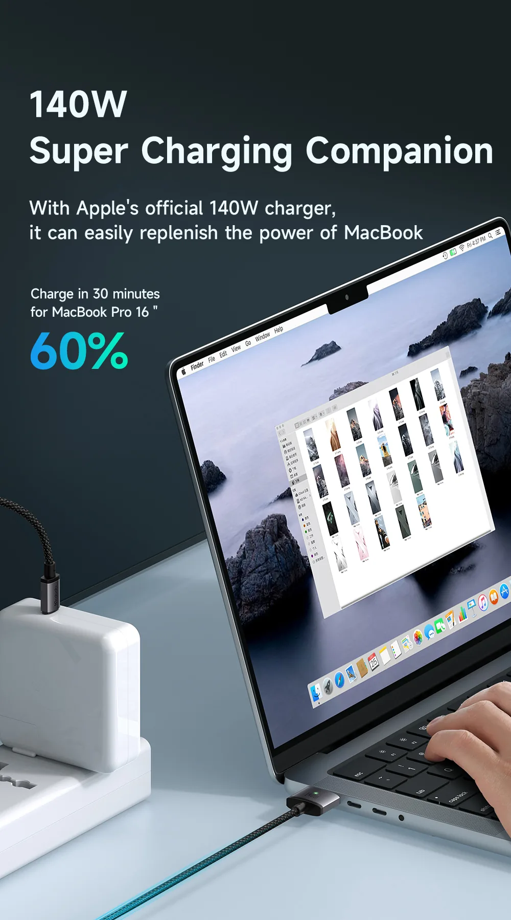 MCDODO 140W USB-C TO MAGSAFE 3 MAGNETIC CABLE for Sale in Pakistan