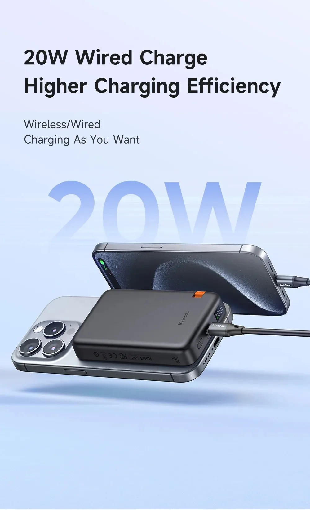 Mcdodo 2 in 1 Magnetic Wireless Power Bank MC-1461 for Sale in Pakistan