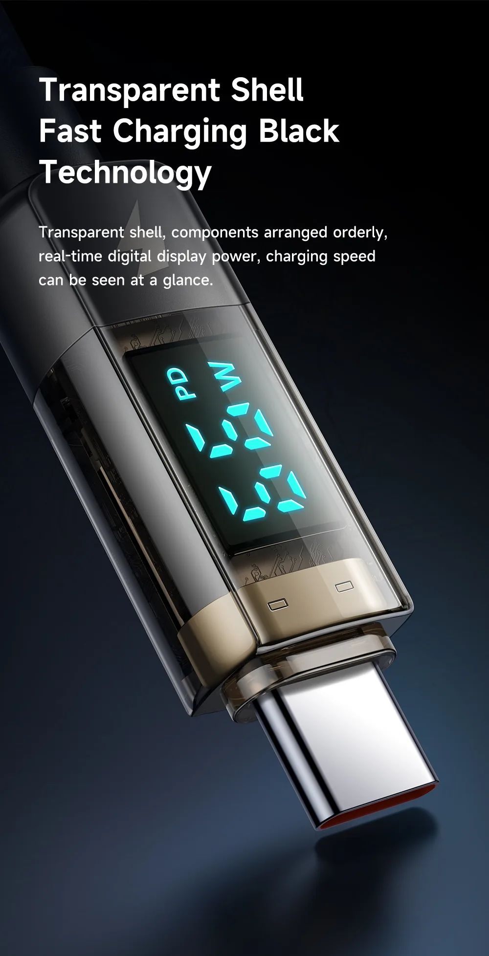 Mcdodo CA-3610 Type-C To Type-C 100W Digital Display Charging Data Cable â 1.2M for Sale in Pakistan