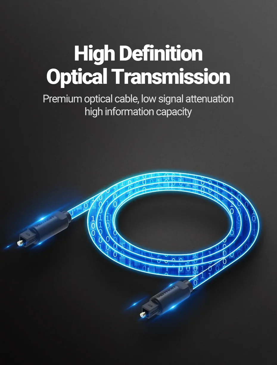 Onten 7515 Optical Digital Audio Cable, Connect PS4/X Box with the Amplifier Transmits your sound 1.3M for Sale in Pakistan