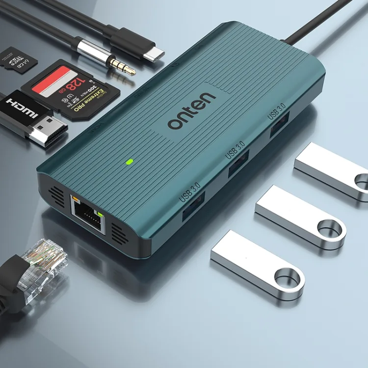 Onten 9 in 1 USB-C Multi-Function Docking Station UC961 for Sale in Pakistan