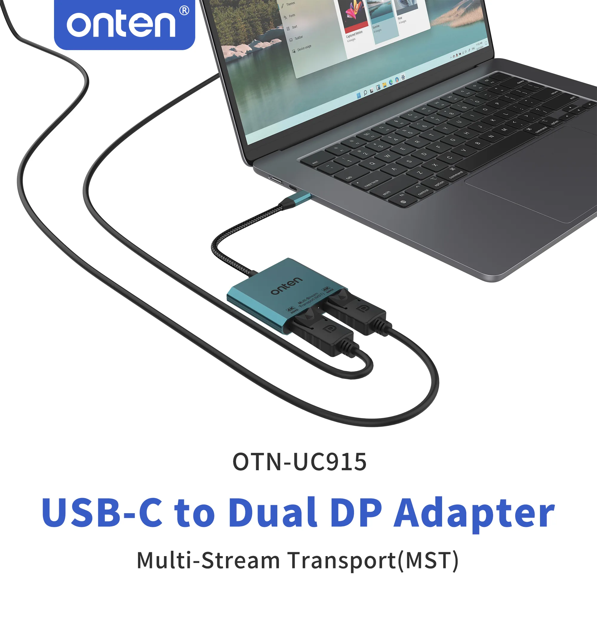 Onten USB-C to Dual DP Adapter 4K@60Hz UC915 for Sale in Pakistan