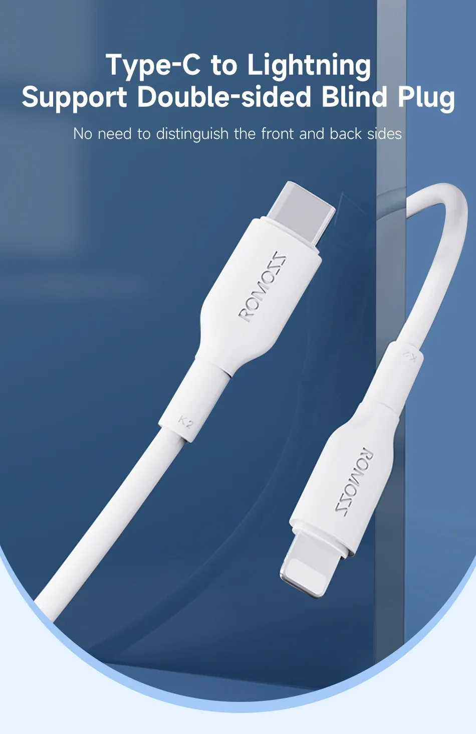 Romoss CB1713 PD Data Cable 20W Fast Charging Cable 2-meter for Sale in Pakistan