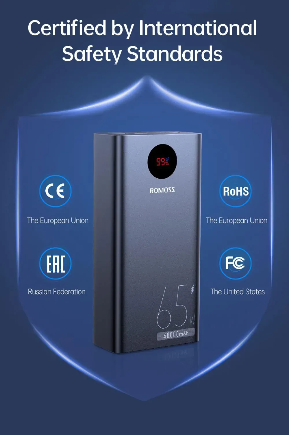 Romoss PEA40S Pro 65W PD 40000mAh Power bank for Sale in Pakistan