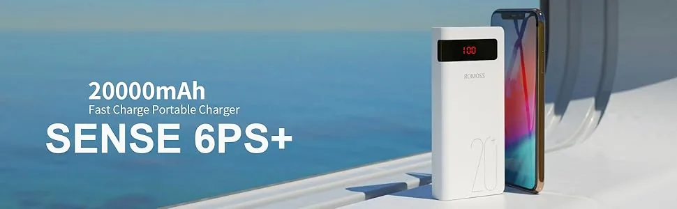 ROMOSS Sense 6 PS+ 20000mAh 18W Fast Charge Power Bank for Sale in Pakistan