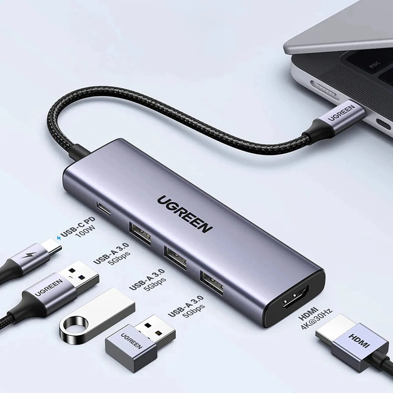 Ugreen 5-in-1 USB-C Multifunctional Hub 15597 for Sale in Pakistan