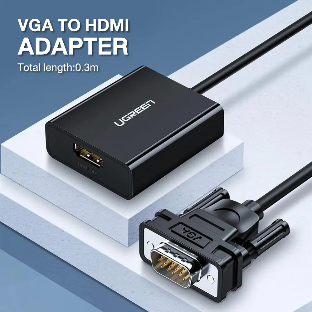 UGREEN 50945 VGA to HDMI Adapter Display For TV & Projector for Sale in Pakistan
