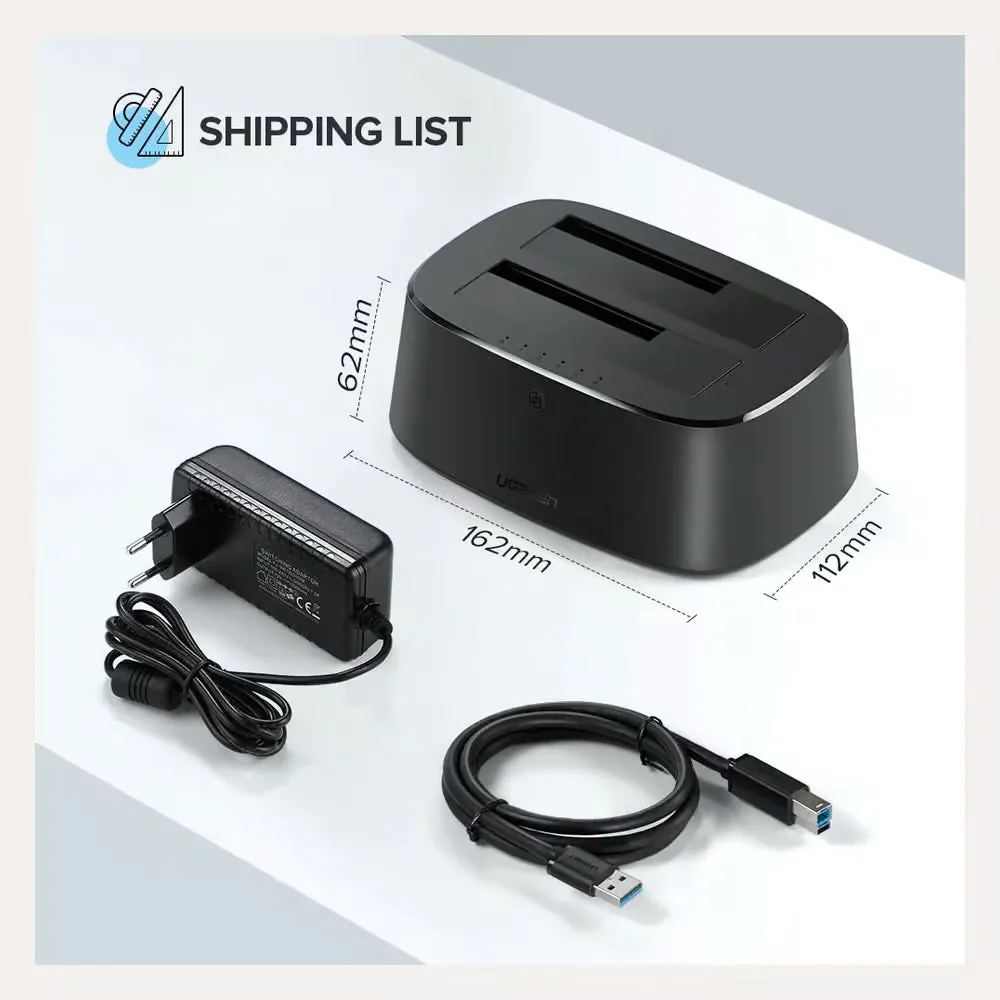 UGREEN 60737 USB 3.0 to SATA Dual-Bay HDD Docking Station for Sale in Pakistan