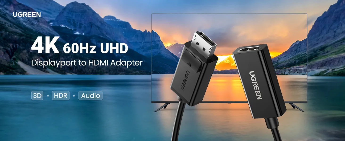 UGREEN 70694 DP Male to HDMI Female 4K*2K@60HZ for Widely Display for Sale in Pakistan