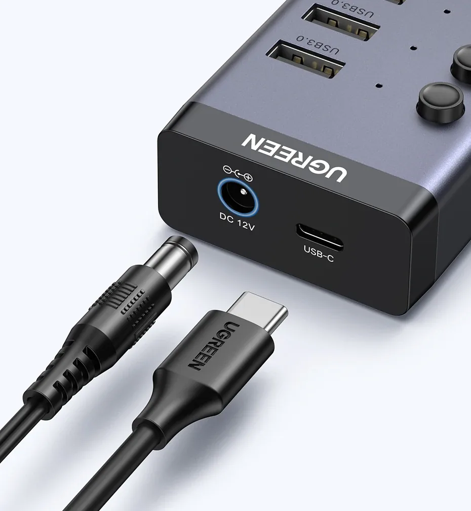 UGREEN 90307 10X Faster USB-C to 7-Port USB-A 3.0 Hub, Both are Data Transfer & Charging UPTO 7.5W for Sale in Pakistan