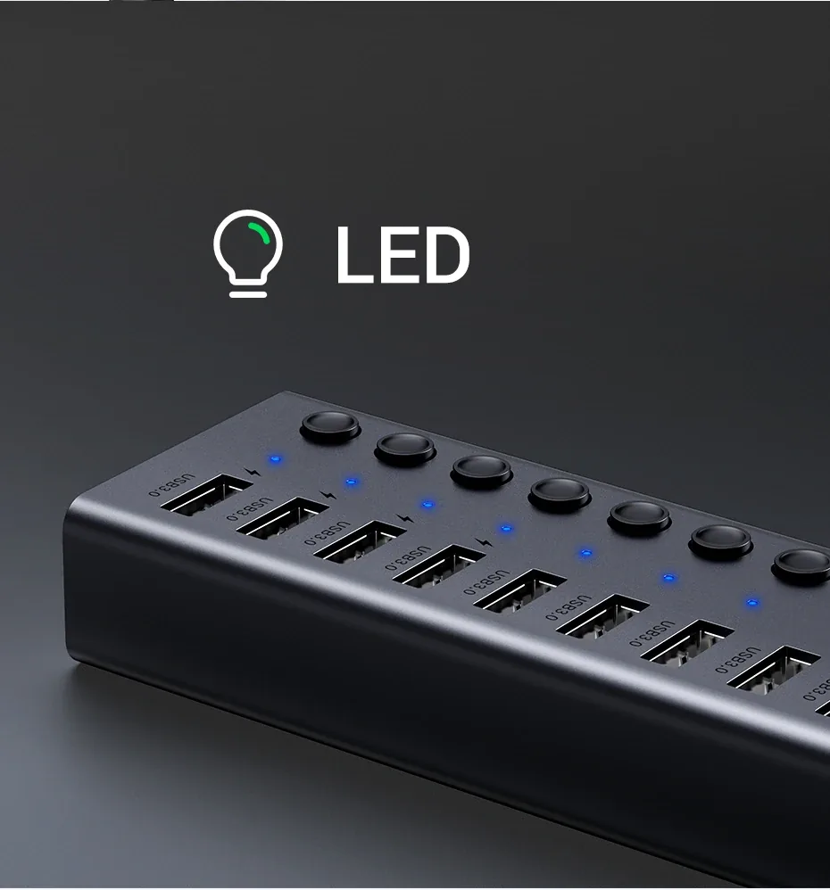 UGREEN 90307 10X Faster USB-C to 7-Port USB-A 3.0 Hub, Both are Data Transfer & Charging UPTO 7.5W for Sale in Pakistan