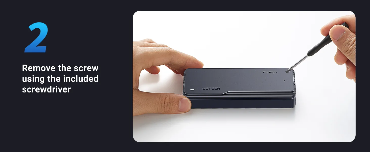 UGREEN M.2 NVMe SSD Enclosure Adapter 20Gbps USB C 3.2 Gen2x2 25573 for Sale in Pakistan