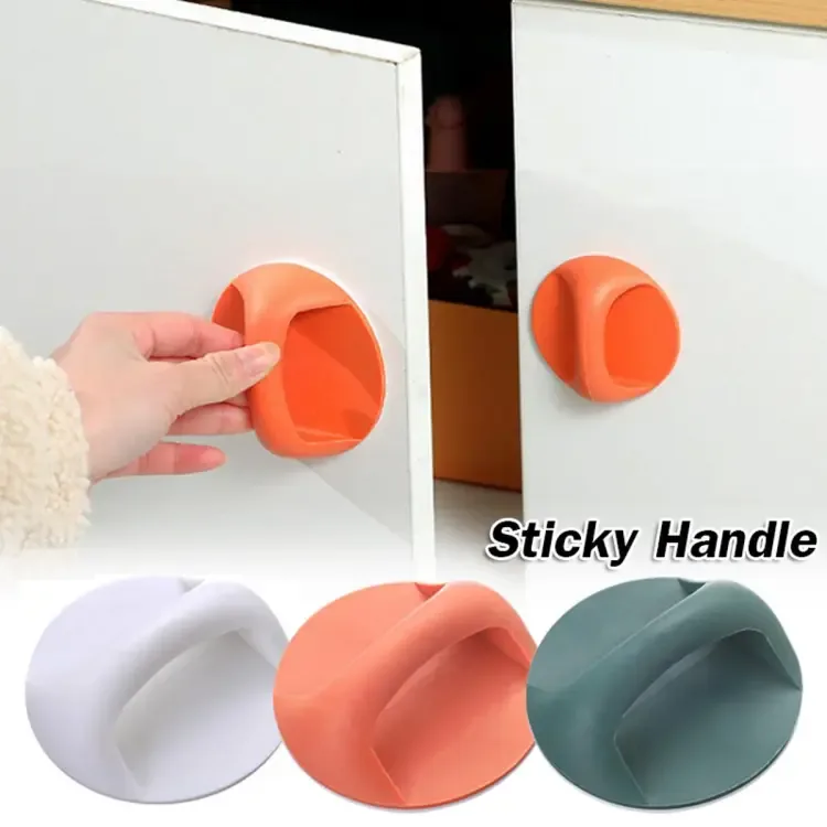 4pice Self-adhesive Door Handle Non-marking Round Sticky Door Handle Plastic Cupboard Drawer Wardrobe Handle for Balcony Glass Sliding , 4pice Self-adhesive Door Handle Non-marking Round Sticky Door Handle Plastic Cupboard Drawer Wardrobe Handle for Balco