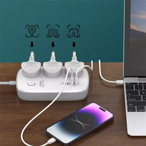 LDNIO 3AC Outlets 4-USB Power Strip SC3416, LDNIO 3AC Outlets 4-USB Power Strip SC3416 for Sale