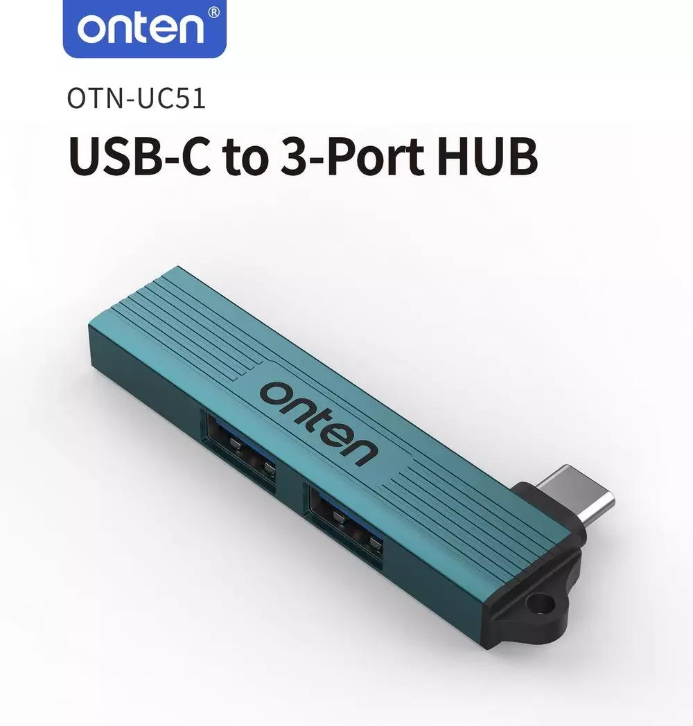 Onten 3-in-1 USB-C to 3 Port Hub UC51, Onten 3-in-1 USB-C to 3 Port Hub UC51 for Sale
