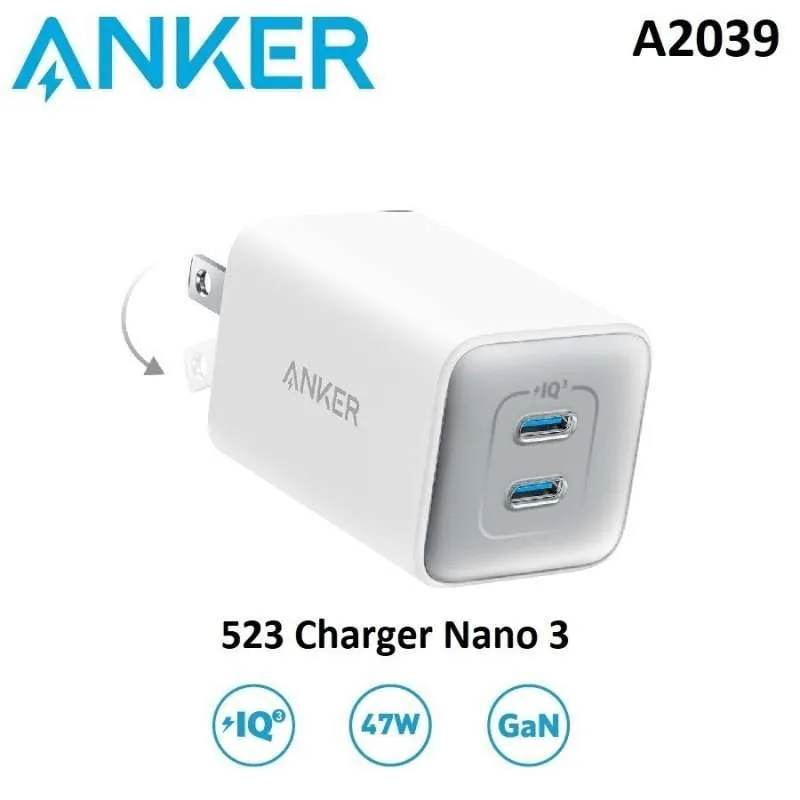 Anker A2039 47w Type-C Charger (Nano 3) , Anker A2039 47w Type-C Charger (Nano 3) for sale , Anker A2039 47w Type-C Charger (Nano 3) for Sale in Pakistan , Anker A2039 47w Type-C Charger (Nano 3) Available in Pakistan , Anker A2039 47w Type-C Charger (Nan