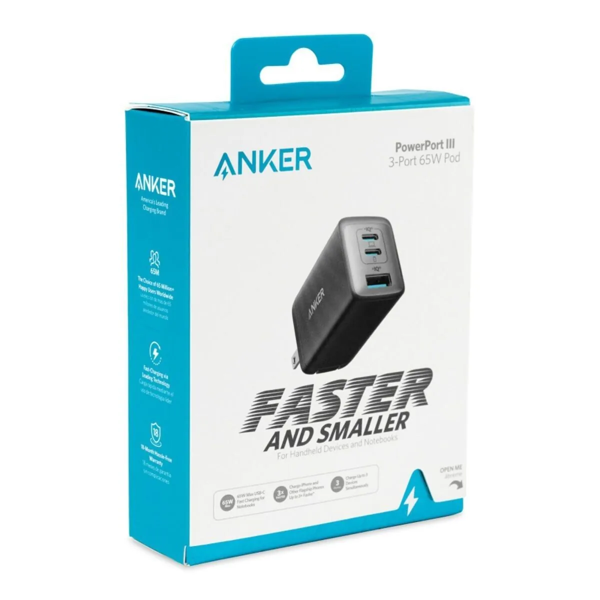 Anker A2667 GaN Multi-Head PD 65W Super Fast Charger For All Type-C Laptop Mobiles , Anker A2667 GaN Multi-Head PD 65W Super Fast Charger For All Type-C Laptop Mobiles for sale , Anker A2667 GaN Multi-Head PD 65W Super Fast Charger For All Type-C Laptop M