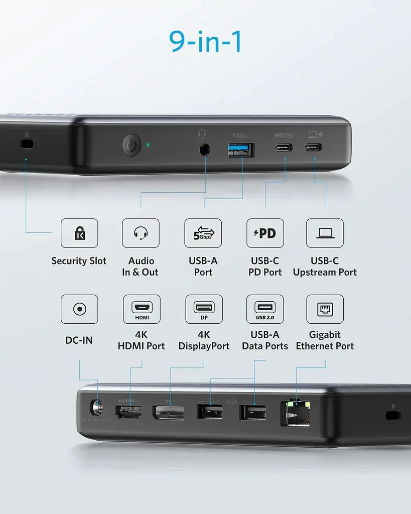 Anker PowerExpand 9-in-1 USB-C PD Docking Station (A8349) , Anker PowerExpand 9-in-1 USB-C PD Docking Station (A8349) for sale , Anker PowerExpand 9-in-1 USB-C PD Docking Station (A8349) for Sale in Pakistan , Anker PowerExpand 9-in-1 USB-C PD Docking Sta