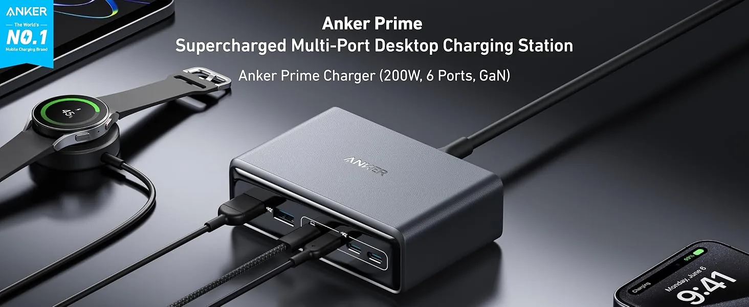 Anker Prime Charger (200W, 6 Ports, GaN) ,A2683 , Anker Prime Charger (200W, 6 Ports, GaN) ,A2683 for sale , Anker Prime Charger (200W, 6 Ports, GaN) ,A2683 for Sale in Pakistan , Anker Prime Charger (200W, 6 Ports, GaN) ,A2683 Available in Pakistan , Ank