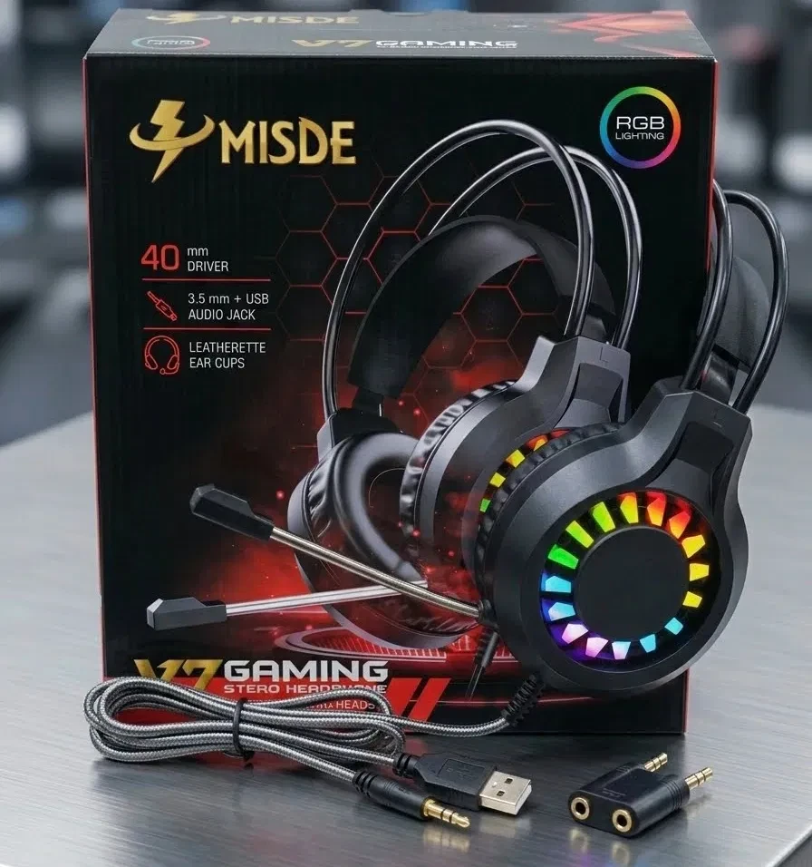 Misde Gaming Headphone Wired V7 USB 7.1 , Misde Gaming Headphone Wired V7 USB 7.1 for sale , Misde Gaming Headphone Wired V7 USB 7.1 for Sale in Pakistan , Misde Gaming Headphone Wired V7 USB 7.1 Available in Pakistan , Misde Gaming Headphone Wired V7 USB