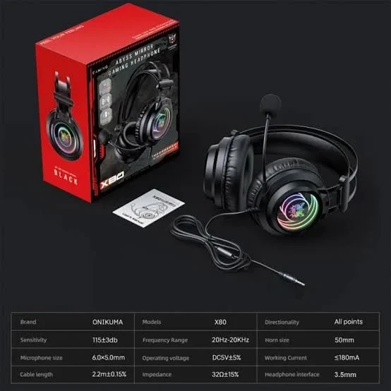 Onikuma Gaming Headphone Wired X80 , Onikuma Gaming Headphone Wired X80 for sale , Onikuma Gaming Headphone Wired X80 for Sale in Pakistan , Onikuma Gaming Headphone Wired X80 Available in Pakistan , Onikuma Gaming Headphone Wired X80 in lowest price