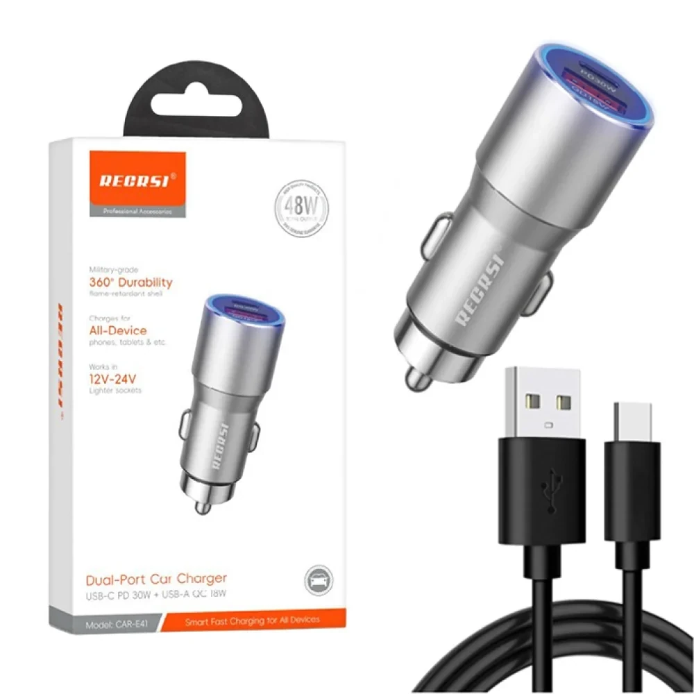 Recrsi Car Charger TC E41 , Recrsi Car Charger TC E41 for sale , Recrsi Car Charger TC E41 for Sale in Pakistan , Recrsi Car Charger TC E41 Available in Pakistan , Recrsi Car Charger TC E41 in lowest price