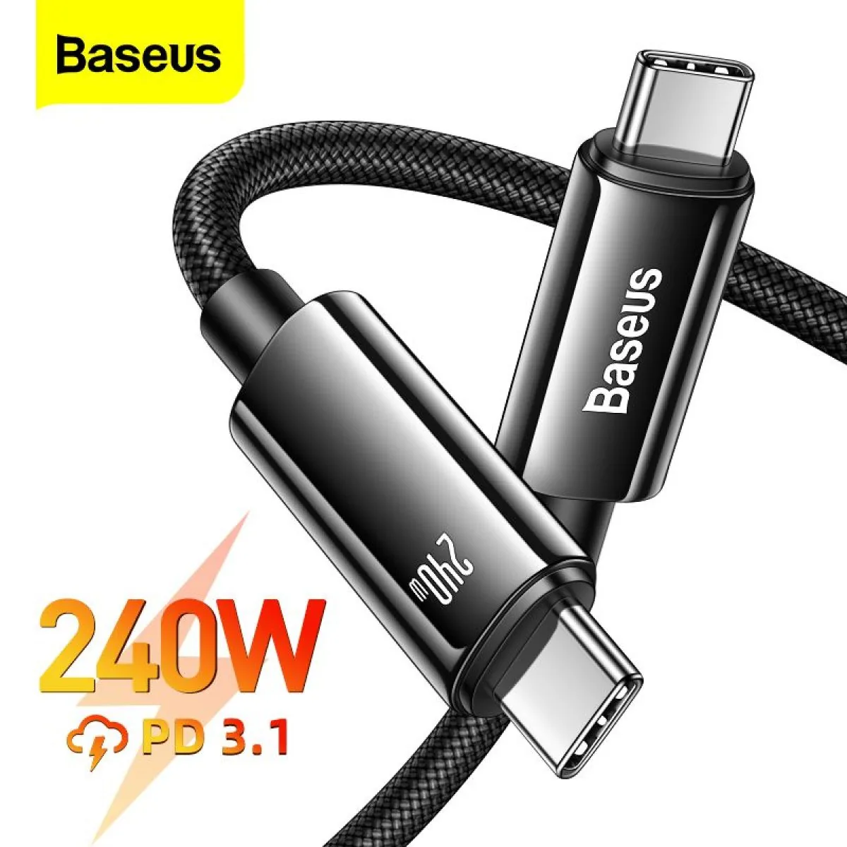 Baseus 240W Tungsten Gold Fast Charge Data Cable Type-C to Type-C , Baseus 240W Tungsten Gold Fast Charge Data Cable Type-C to Type-C for sale , Baseus 240W Tungsten Gold Fast Charge Data Cable Type-C to Type-C for Sale in Pakistan , Baseus 240W Tungsten 