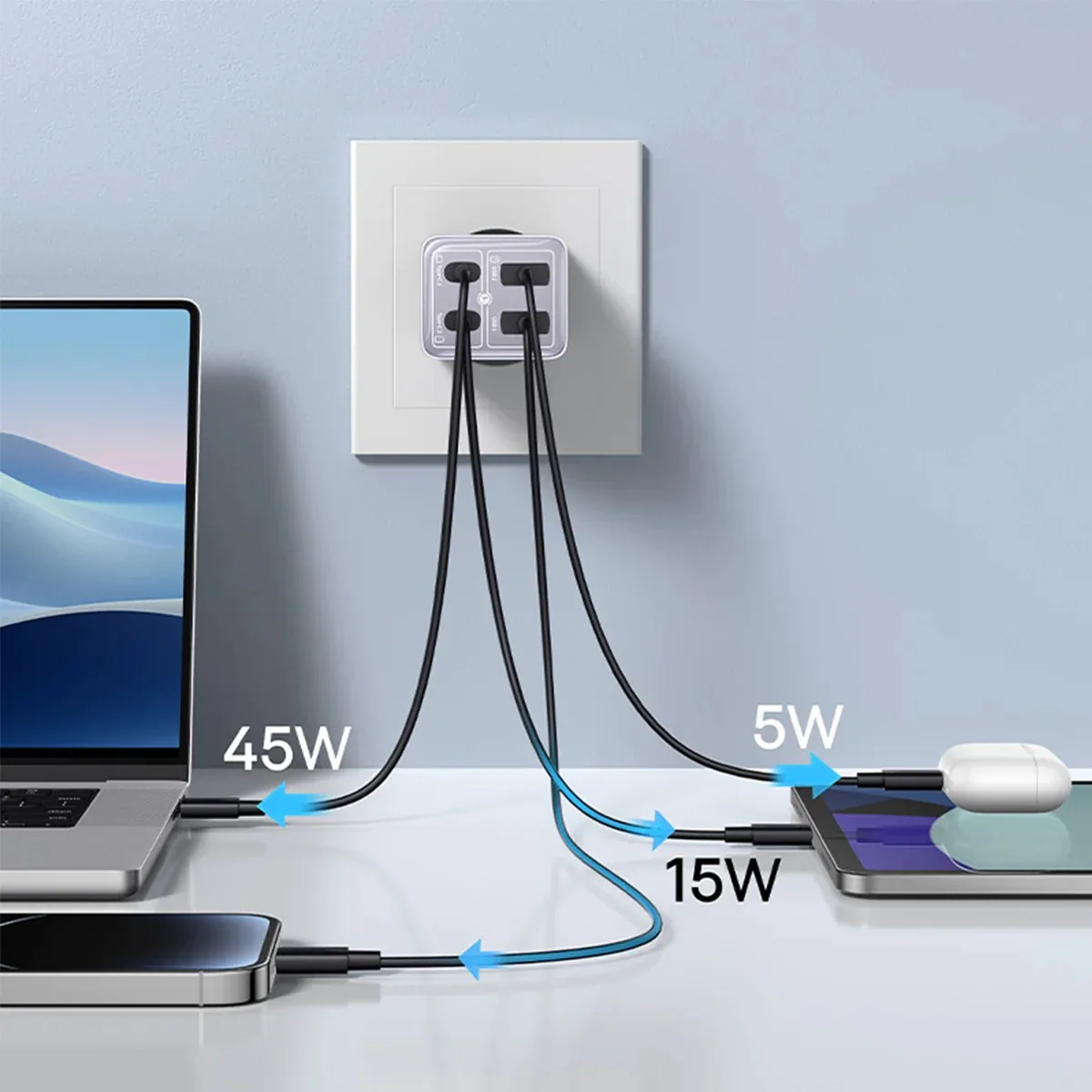 Baseus 2C+2U 65W GaN6 Pro Fast Charger EU Cluster Black for Sale in Pakistan , Baseus 2C+2U 65W GaN6 Pro Fast Charger EU Cluster Black for Sale in Pakistan for sale , Baseus 2C+2U 65W GaN6 Pro Fast Charger EU Cluster Black for Sale in Pakistan for Sale in