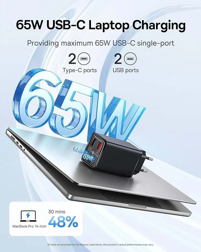 Baseus 2C+2U 65W GaN6 Pro Fast Charger EU Cluster Black for Sale in Pakistan , Baseus 2C+2U 65W GaN6 Pro Fast Charger EU Cluster Black for Sale in Pakistan for sale , Baseus 2C+2U 65W GaN6 Pro Fast Charger EU Cluster Black for Sale in Pakistan for Sale in
