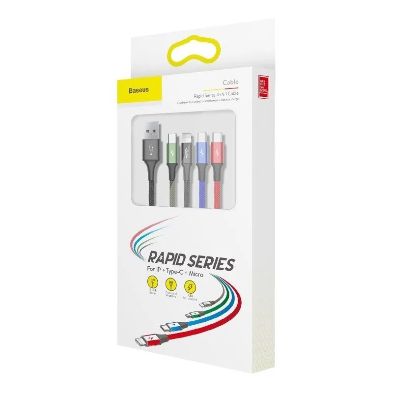 Baseus 4-in-1 Fast Charging Cable For lightning+Type-C (2) Micro 3.5A , Baseus 4-in-1 Fast Charging Cable For lightning+Type-C (2) Micro 3.5A for sale , Baseus 4-in-1 Fast Charging Cable For lightning+Type-C (2) Micro 3.5A for Sale in Pakistan , Baseus 4-