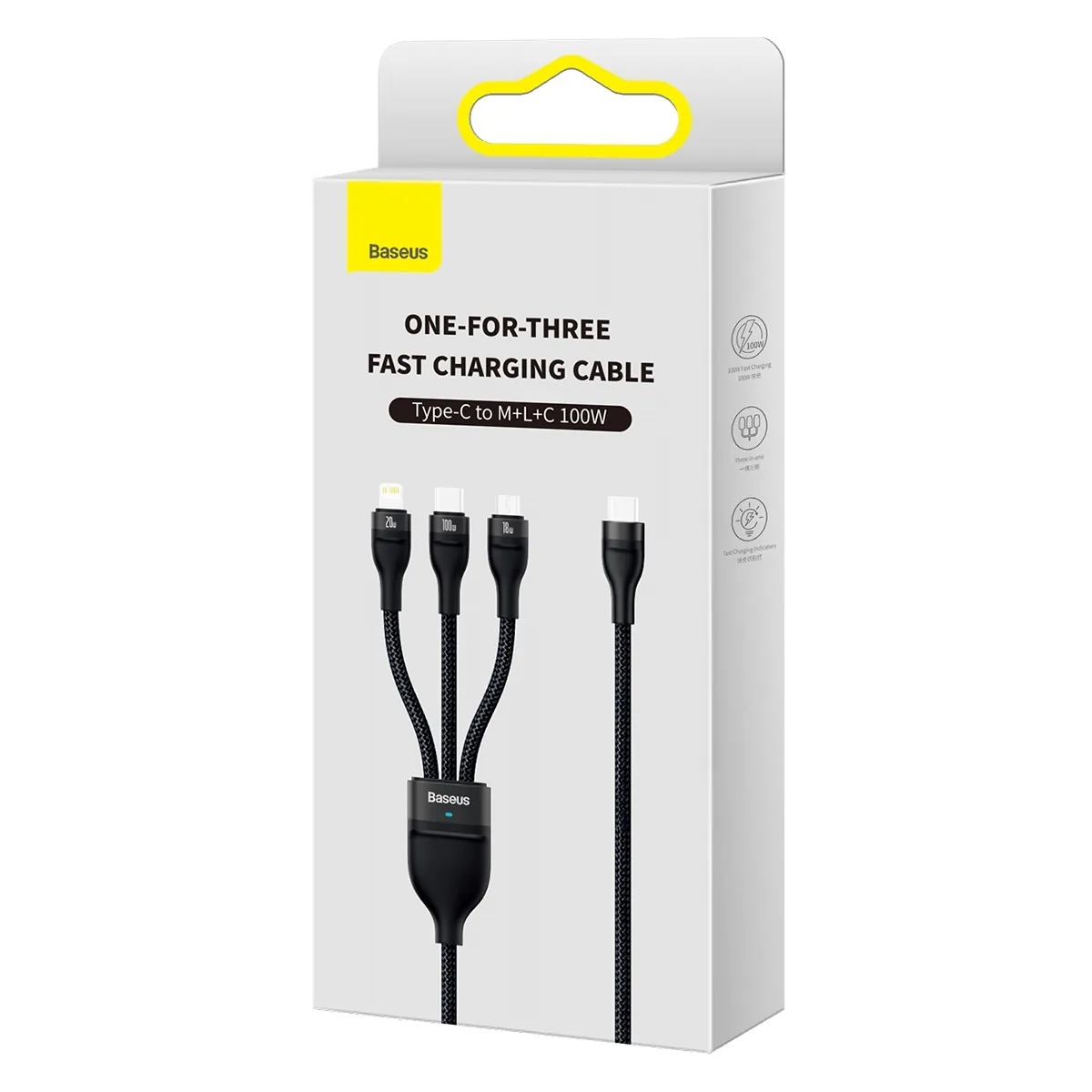 Baseus Flash SeriesⅡOne-for-three Fast Charging Data Cable Type-C to M+L+C 100W , Baseus Flash SeriesⅡOne-for-three Fast Charging Data Cable Type-C to M+L+C 100W for sale , Baseus Flash SeriesⅡOne-for-three Fast Charging Data Cable Type-C to M+L+C 100W fo
