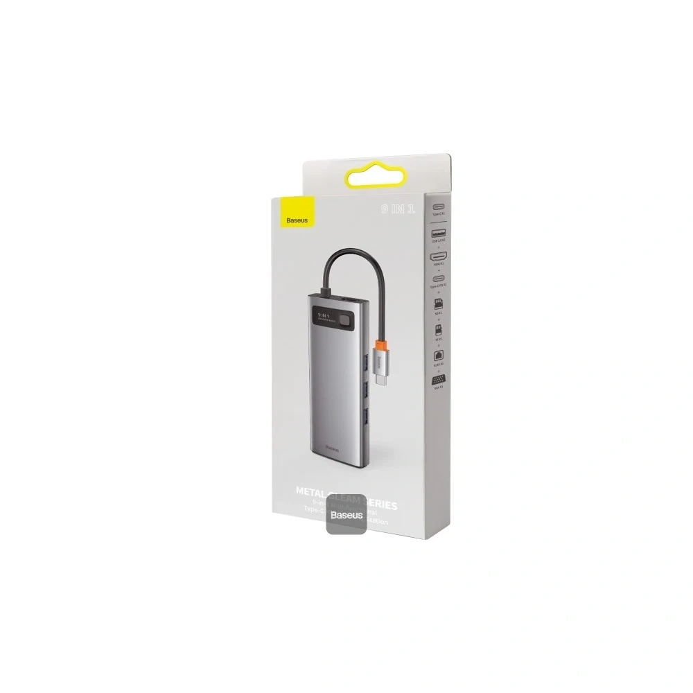 Baseus Metal Gleam Series 9 in 1 Multifunctional Type-C HUB Docking Station – CAHUB-CU0G , Baseus Metal Gleam Series 9 in 1 Multifunctional Type-C HUB Docking Station – CAHUB-CU0G for sale , Baseus Metal Gleam Series 9 in 1 Multifunctional Type-C HUB Dock