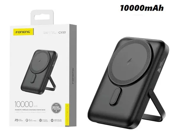 Foneng CX101 10000mAh Magnetic Wireless Power Bank (15W) , Foneng CX101 10000mAh Magnetic Wireless Power Bank (15W) for sale , Foneng CX101 10000mAh Magnetic Wireless Power Bank (15W) for Sale in Pakistan , Foneng CX101 10000mAh Magnetic Wireless Power Ba