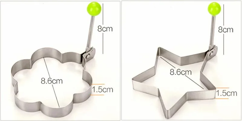 Stainless Steel 5Style Fried Egg Pancake Shaper Omelette Mold Mould Frying Egg Cooking Tools , Stainless Steel 5Style Fried Egg Pancake Shaper Omelette Mold Mould Frying Egg Cooking Tools for sale , Stainless Steel 5Style Fried Egg Pancake Shaper Omelette