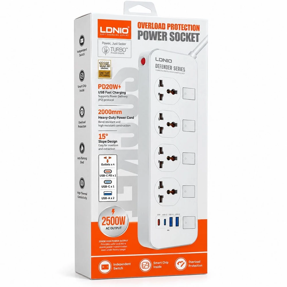 LDNIO SC4408C PD20W (2C+2U) 4Port Power Socket (Upgraded Edition) , LDNIO SC4408C PD20W (2C+2U) 4Port Power Socket (Upgraded Edition) for sale , LDNIO SC4408C PD20W (2C+2U) 4Port Power Socket (Upgraded Edition) for Sale in Pakistan , LDNIO SC4408C PD20W (