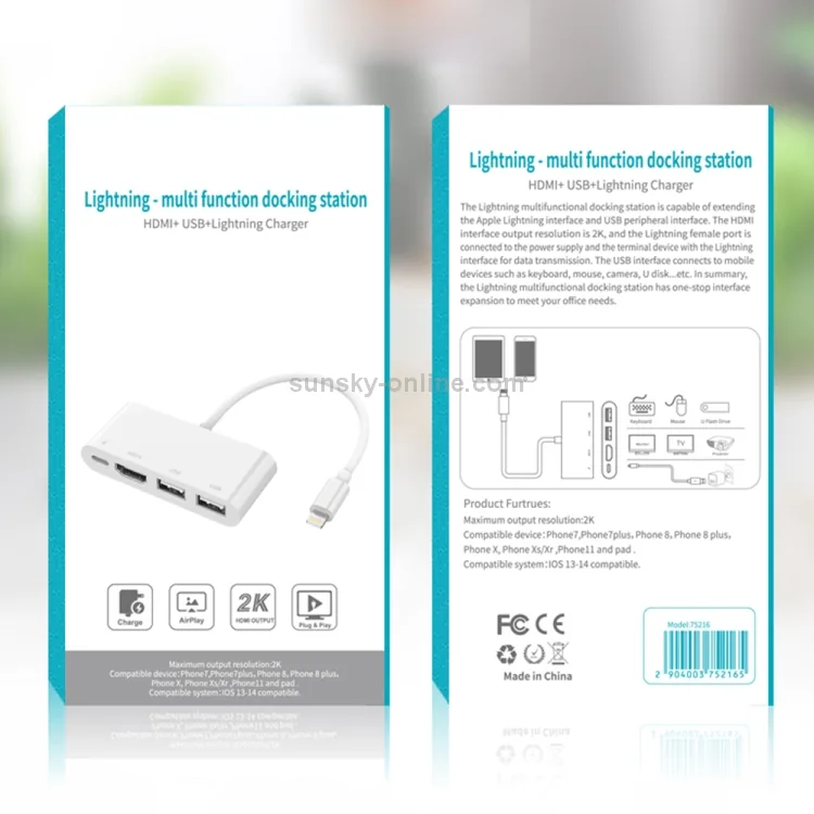 Onten 75216 4in1 Lightning To Dual USB, HDMI & Type C Hub For iPhone IPAD , Onten 75216 4in1 Lightning To Dual USB, HDMI & Type C Hub For iPhone IPAD for sale , Onten 75216 4in1 Lightning To Dual USB, HDMI & Type C Hub For iPhone IPAD for Sale in Pakistan