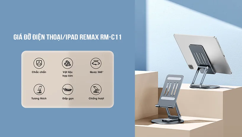 REMAX Click Series Aluminum Rotary Tablet & Mobile Desktop Holder RM- C11 , REMAX Click Series Aluminum Rotary Tablet & Mobile Desktop Holder RM- C11 for sale , REMAX Click Series Aluminum Rotary Tablet & Mobile Desktop Holder RM- C11 for Sale in Pakistan