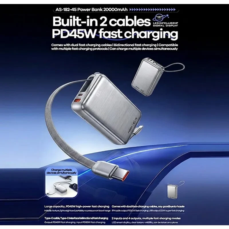 Remax Power Bank 20000MAH AS-182-45 45W - Silver , Remax Power Bank 20000MAH AS-182-45 45W - Silver for sale , Remax Power Bank 20000MAH AS-182-45 45W - Silver for Sale in Pakistan , Remax Power Bank 20000MAH AS-182-45 45W - Silver Available in Pakistan ,