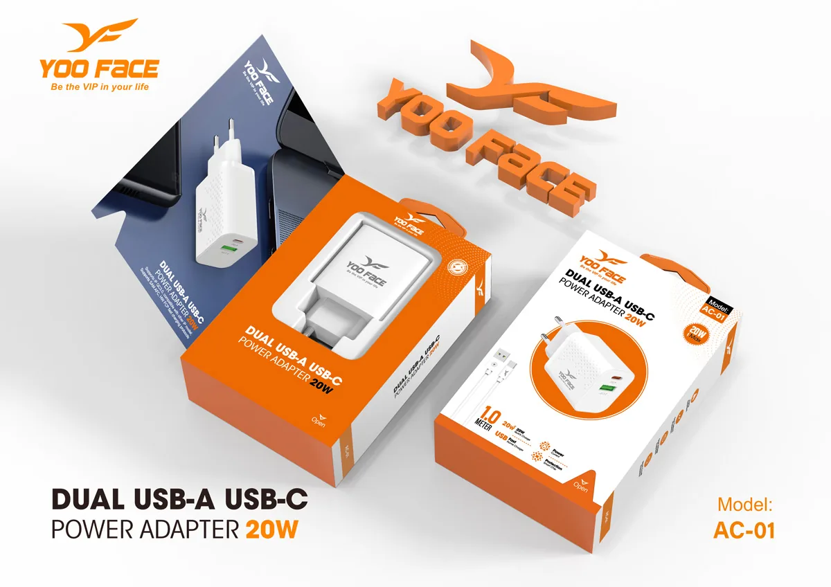 Yoo Face PD20W U+C Fast Charger with iP Cable ACPD-01 for Sale in Pakistan , Yoo Face PD20W U+C Fast Charger with iP Cable ACPD-01 for Sale in Pakistan for sale , Yoo Face PD20W U+C Fast Charger with iP Cable ACPD-01 for Sale in Pakistan for Sale in Pakis