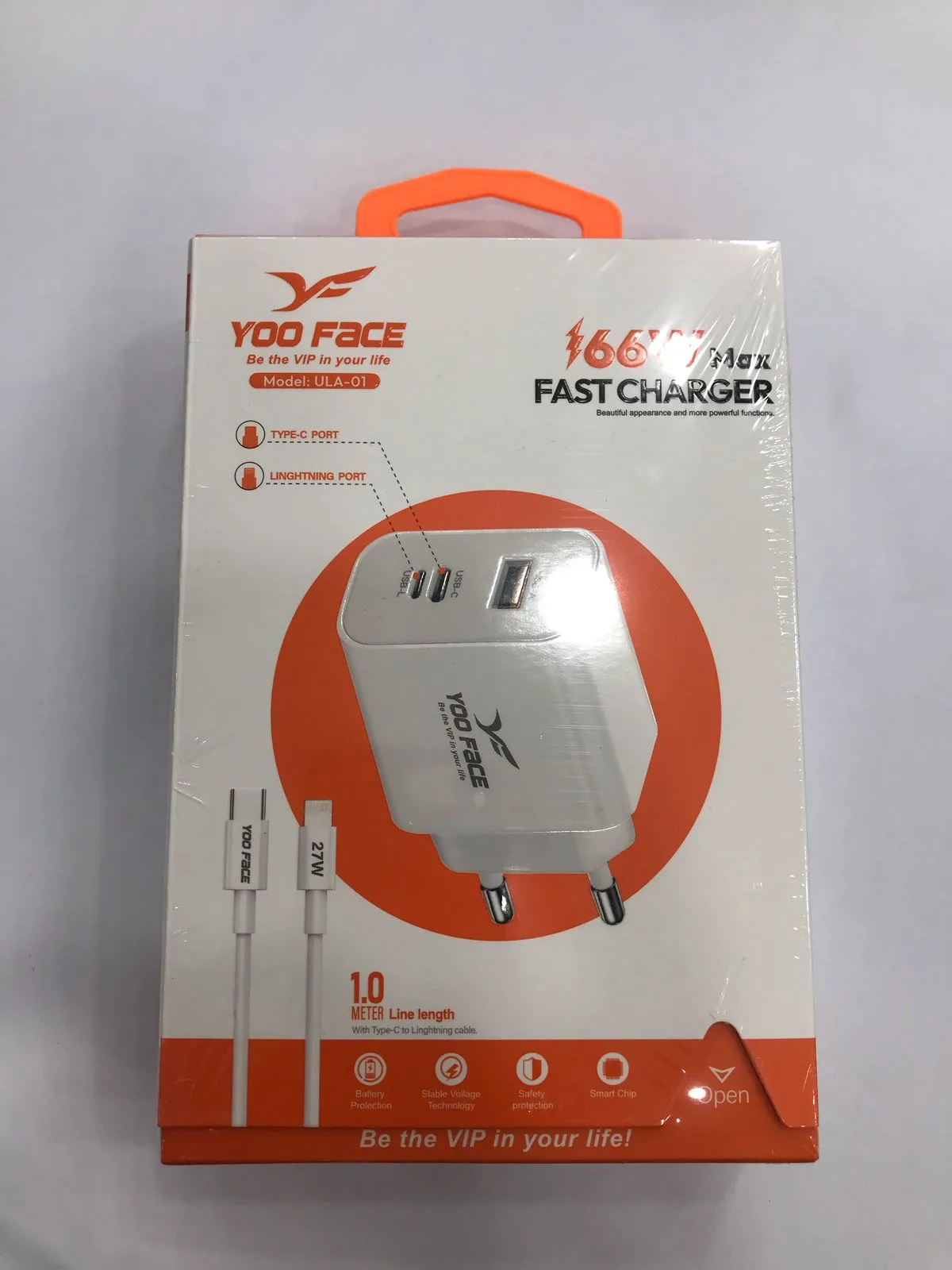 Yoo Face PD66W C+IP+U Fast Charger with iP Cable ULA-01 , Yoo Face PD66W C+IP+U Fast Charger with iP Cable ULA-01 for sale , Yoo Face PD66W C+IP+U Fast Charger with iP Cable ULA-01 for Sale in Pakistan , Yoo Face PD66W C+IP+U Fast Charger with iP Cable UL